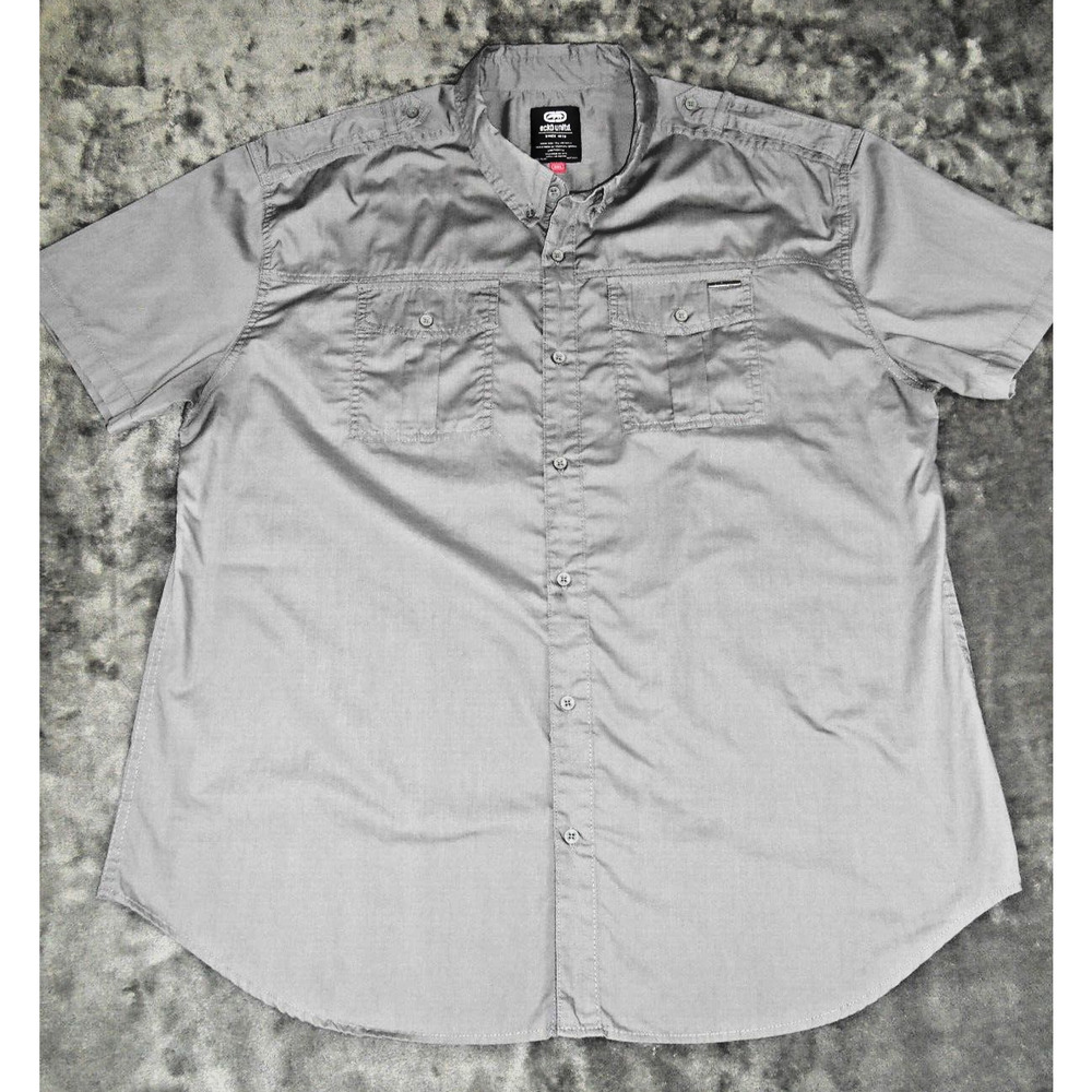 Mens Ecko Unltd Shirt Size 3XL Gray Short Sleeve Rawthentic Big and Tall